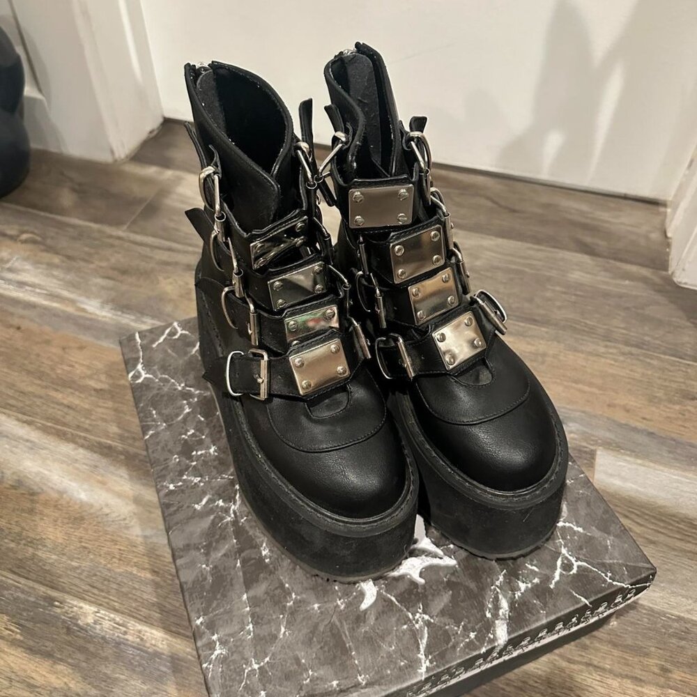 Demonia Damned 105 Black Boots